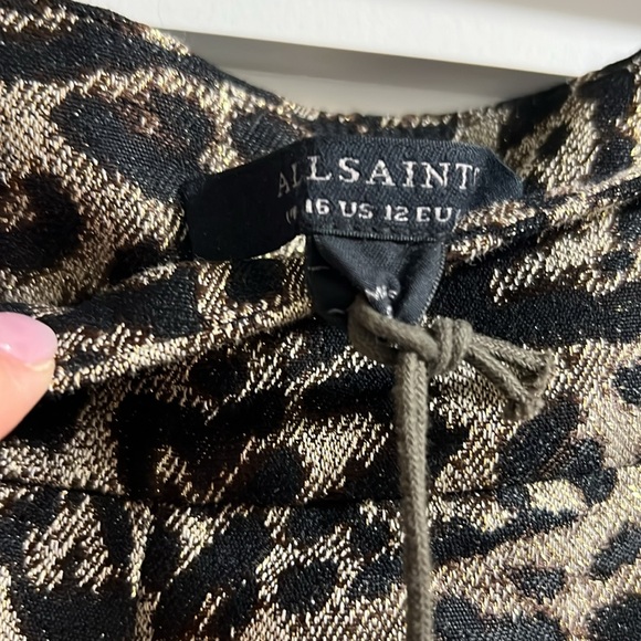 NEVER WORN ALL SAINTS LEOPARD GOLD THREAD TROUSERS - Picture 6 of 8